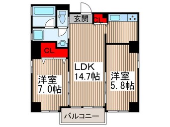 間取図 ア－バンセレクト北浦和(601)