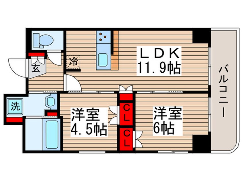 間取図 リバーパーク門前仲町