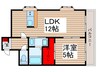 サンセットヒルズ壱番館 1LDKの間取り