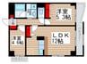 MH-Ⅱﾋﾞﾙ 2LDKの間取り
