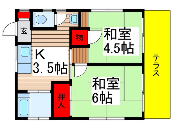 間取り図 内田貸家３
