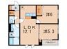 ブランノワール目白 2LDKの間取り