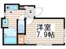 セレ三橋 1Kの間取り