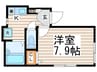 セレ三橋 1Kの間取り