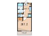 コーポ洗足（503） 1Kの間取り