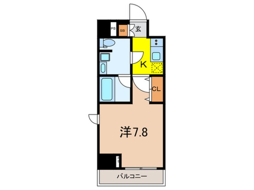 間取図 ｼﾞｪﾉｳﾞｨｱ新宿中落合ｽｶｲｶﾞｰﾃﾞﾝ