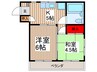 スナタハイツアライ 2Kの間取り