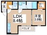 ＳＫ八潮 1LDKの間取り