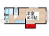 第2コーポ赤谷 1Rの間取り