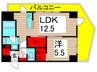 プレミア亀有 1LDKの間取り
