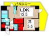 プレミア亀有 1LDKの間取り