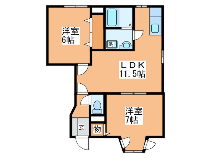 間取り図 プリムロ－ズＡ