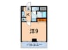 コ－ポ白山 1Kの間取り