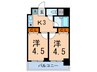コ－ポ白山 2Kの間取り