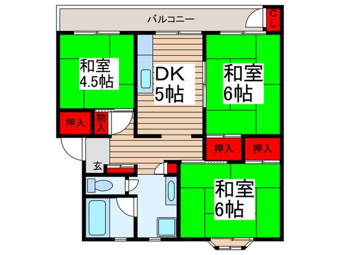 間取り図 久寺家マンションＢ号棟(２０２)