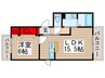 M House Ⅱ 1LDKの間取り