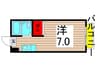 リベルテ－ル東雲 1Rの間取り