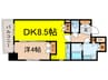 コンフォリア東池袋 1DKの間取り