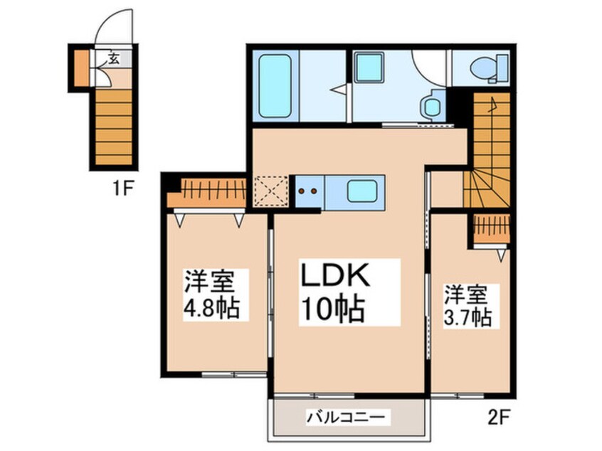 間取図 ミハス東新宿Ⅱ