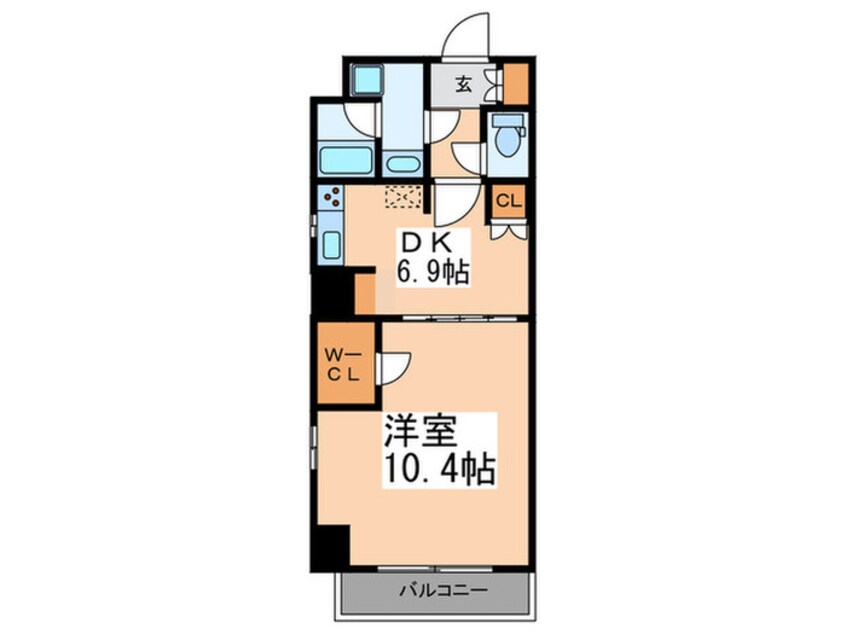 間取図 ディアレイシャス蔵前ｽﾃｰｼｮﾝﾌﾛﾝﾄ