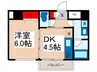 クリスタル・Ｋ 1DKの間取り