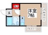 アルテ幕張 1Rの間取り