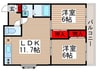 アルテ幕張 2LDKの間取り