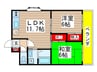 アルテ幕張 2LDKの間取り