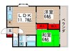 アルテ幕張 2LDKの間取り
