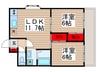 アルテ幕張 2LDKの間取り