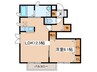 ドエルＳＥＮⅡ 1LDKの間取り