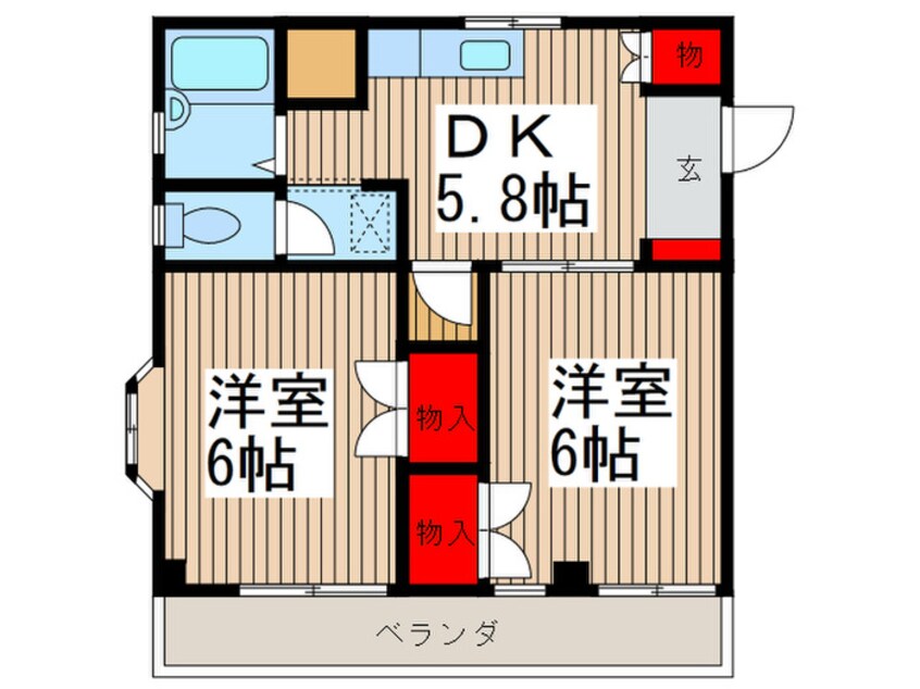 間取図 ヴィラヨシダ鳩ヶ谷