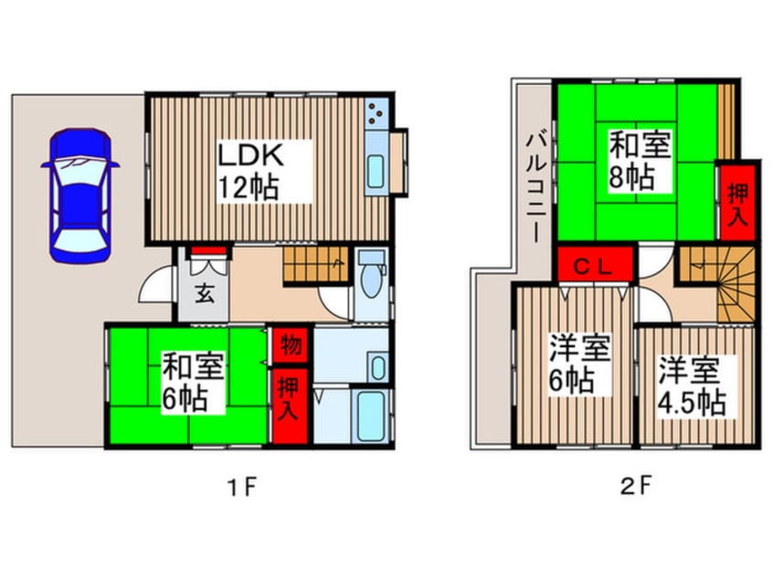 間取図 新井宿駅貸家