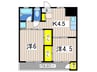 新山下町団地 2Kの間取り