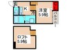 stage青井 1Kの間取り
