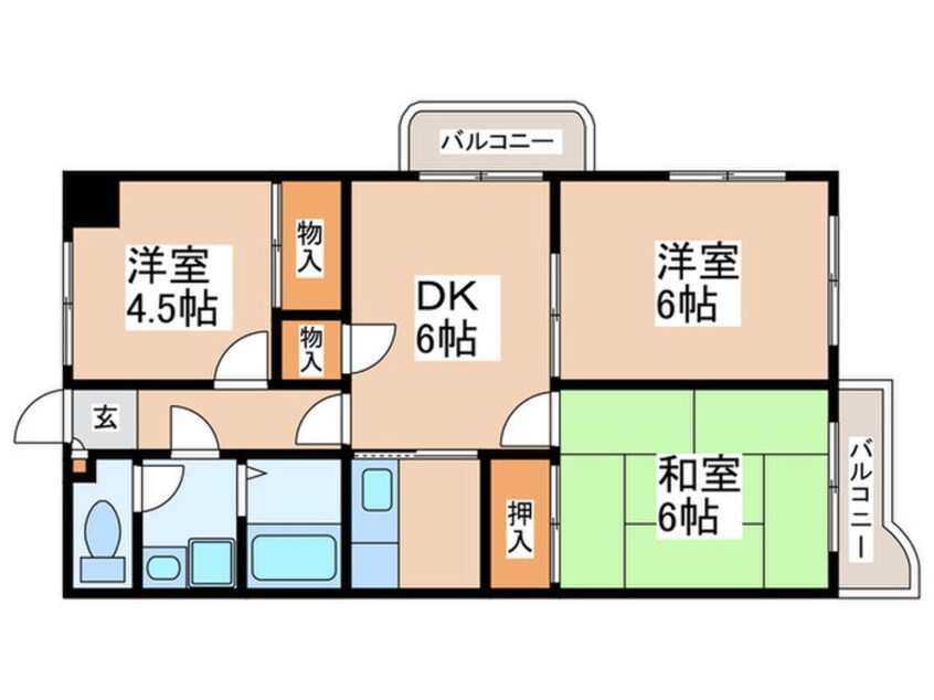 間取図 シャトーシミズ