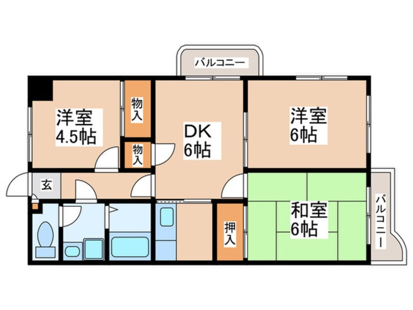 間取図 シャトーシミズ