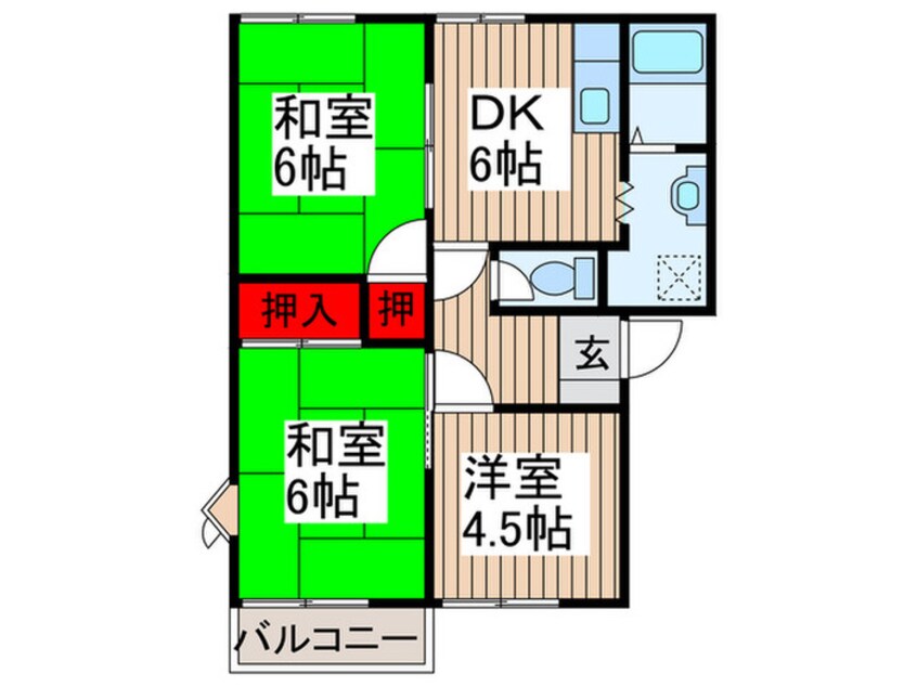 間取図 グランドハイツ光Ａ棟