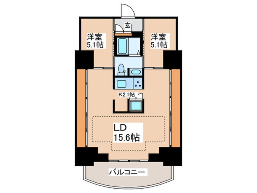 間取図 河田町ガーデン１