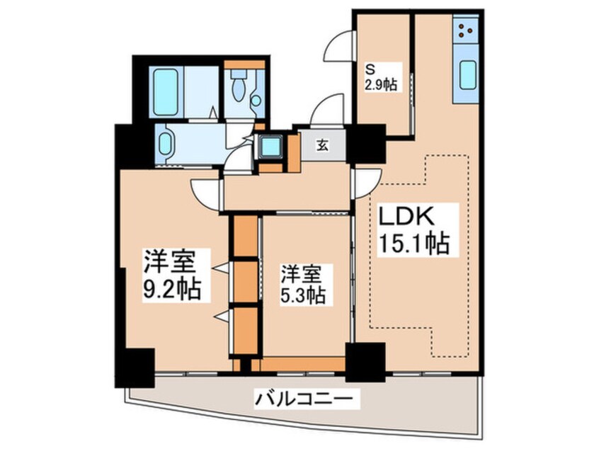 間取図 河田町ガーデン１