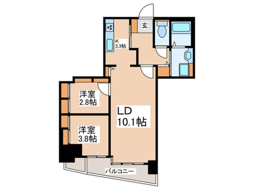 間取図 河田町ガーデン１