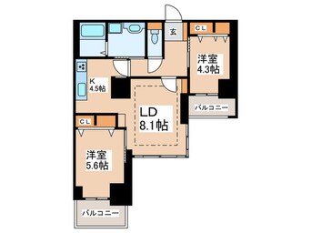 間取図 河田町ガーデン１