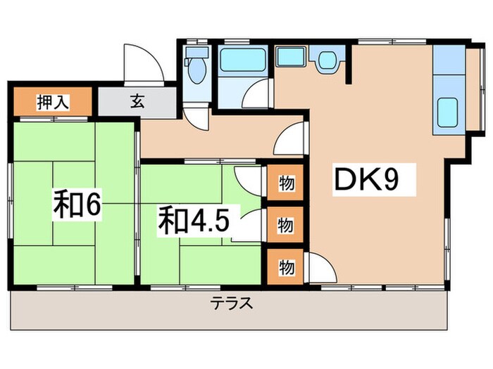 間取り図 タカイチハイツ　Ｂ