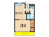 鈴木ﾊｲﾂ 1DKの間取り