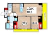 リテラス住吉 2LDKの間取り