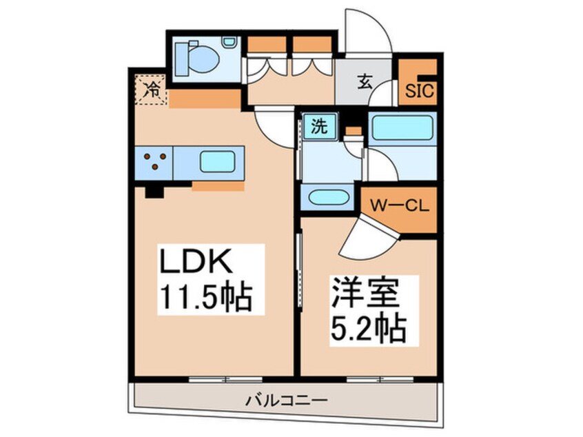 間取図 ルネ神田和泉町(502)