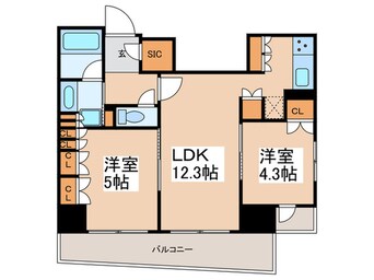 間取図 ルネ神田和泉町(502)