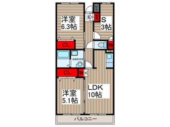 間取図 グランドゥ－ルⅡ蕨ＮＡＧＡＩ