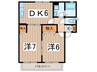 ガーデンハイツ 2DKの間取り