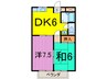 サニークレストマンション 2DKの間取り